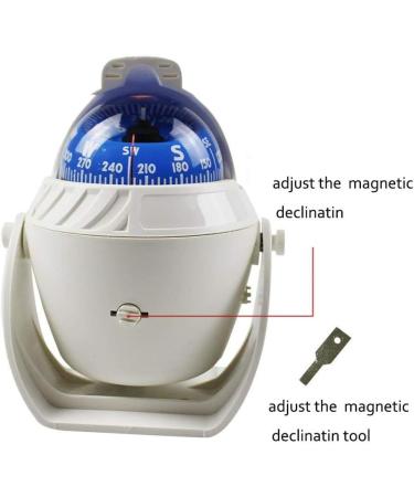 Flush Mount Boat Compass with Light | Marine Navigation Electronic Compass for Boat & Car - Blue - Buy Online on SooperMarket.com