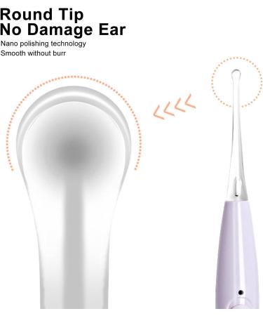 USB Rechargeable Kids Ear Wax Removal Spoon with LED Flashlight - Safe Ear Cleaner for Adults & Kids - Purple - Buy Online on SooperMarket.com