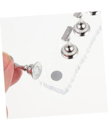 WOFASHPURET Metal Stand 1 Set Nail Art Base Press on Nail Stand Beauty Nail Display Acrylic Metal Nail Mud Creative Nail Display 19.50X2.00X0.80CM Silver - Buy Online on SooperMarket.com