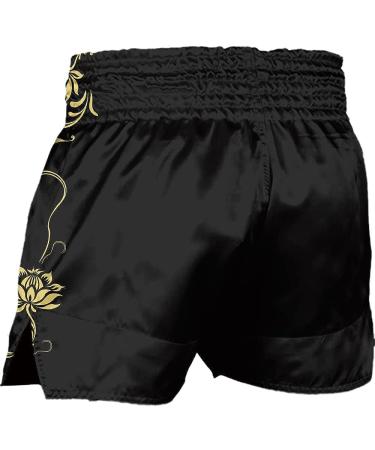 Men's Red Cross X Muay Thai Boxing Shorts - Large Lotus | Gym Sports Trunks - Buy Online on SooperMarket.com