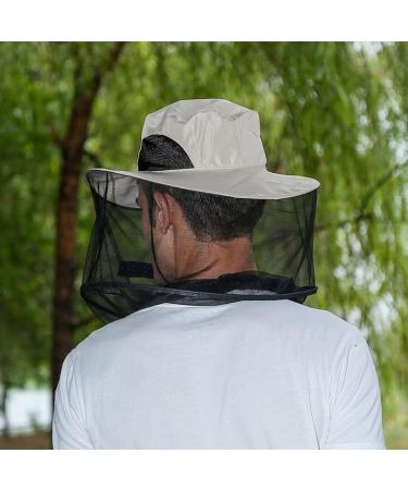Drasry Mosquito Head Net Hat Fishing Hat Sun Hat Hunting Fisherman Hat with Mesh Hiking Gardening Hat Grey 1pcs 0 - Buy Online on SooperMarket.com