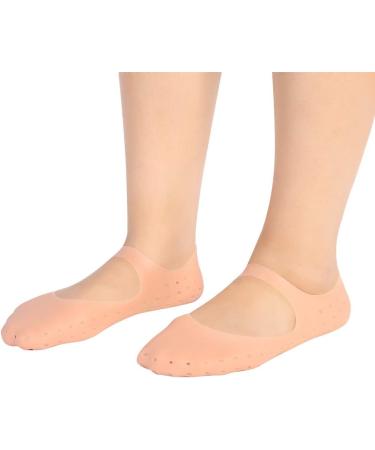 Silicone Protective Socks for Cracked Feet | Anti-Tear Moisturizing Foot Care - M Skin Color - Buy Online on SooperMarket.com