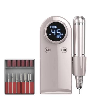 QUR Electric Nail Drill for Acrylic Gel Nails Manicure Pedicure Polishing Shape Tools for Home Salon Use Multifunctional Easy Install C