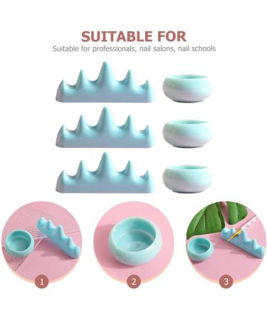 FOMIYES 5 Sets Nail Art Brush Cup Nail Art Supplies Nail Pens Makeup Brush Organizer Sponge Holder Soak Off Bowl Nail Art Cups Makeup Brush Holders for Vanity Manicure Accessories Plastic - Buy Online on SooperMarket.com