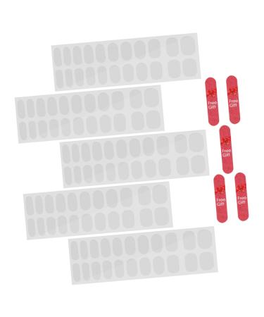 Mikinona 10 Sheets Nail Stickers Gel Nail Wraps with Fingernail Pedicure Stickers Bandelette Clear Nail Wraps Gel Pedicure Kit Gel Nail Strips Manicure Strips P dicure Tip Double Sided Tape - Buy Online on SooperMarket.com