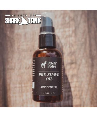 Pete & Pedro Pre-Shave Oil - Smooth Shaving Reduces Irritation As Seen on Shark Tank | Unscented 2 oz | Perfect for All Razors - Buy Online on SooperMarket.com