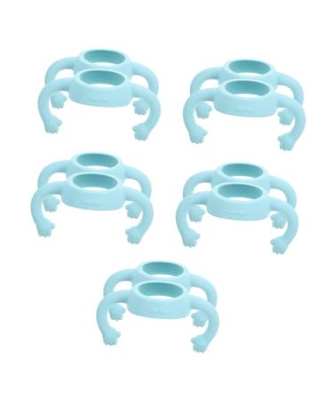 ibasenice 10 Pcs Bottle Handle Handle Bottle Grip Newborn Bottle Grip Silicone Bottle Grip Bottle Accessories Bottle Grip Child Wide Mouth Milk 14.00X5.00X5.00CMx5pcs Sky-bluex5pcs