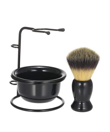 Shaving Set Anself Shaving Brush Stand & Bowl Set Metal Shaving Brush Holder Soap Bowl Mug Plastic for Men