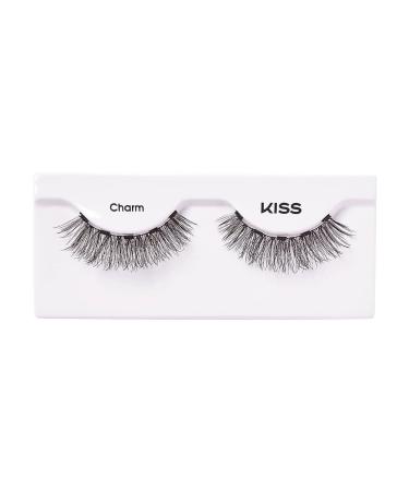 KISS Magnetic Lashes Charm - Wind Resistant, Dermatologist Tested, Last Up To 16 Hours - 1 Pair of Synthetic False Eyelashes - Buy Online on SooperMarket.com
