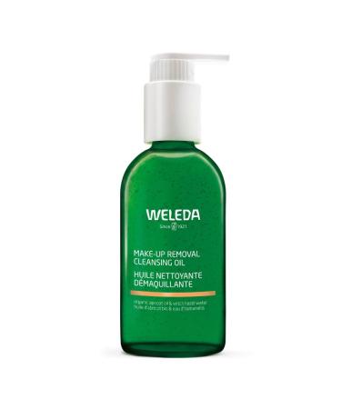 WELEDA Make-Up Removal Cleansing Oil 150ml - Natural Cleansing Oil with pump dispenser and Organic ingredients
