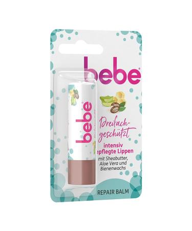 bebe Triple Protection Repair Balm Lip Balm with Shea Butter, Aloe Vera, and Beeswax - 4.9g - Buy Online on SooperMarket.com