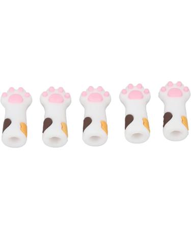 Silicone Cuticle Trimmer Protector Cuticle Scissors Cover Protector Cat Paw Shape Lightweight for Toenails (White) - Buy Online on SooperMarket.com