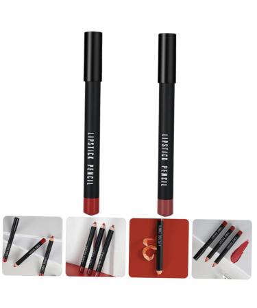 2pcs Waterproof Matte Lip Liner Pencils - Long-lasting Lipstick for Perfect Lip Shape | Shop Now - Buy Online on SooperMarket.com