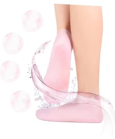 Beavorty 3 Pairs Sock Booties for Women Lotion Spa Moisturizing Gel Booties Moisturizing Heel Sleeves Beauty Care Silicone Gel Skin Protect Soles Sebs Sole Pads Miss High Heel Crack Pink - Buy Online on SooperMarket.com