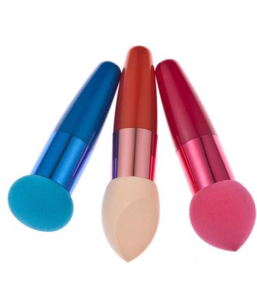 HAPINARY 3pc Makeup Powder Brush Concealer Sponge Lip Brush on Stick Cream Foundation Brush Gel Removing Tool Contour Brush Makeup Brush Tools Eye Shadow Travel Gourd - Buy Online on SooperMarket.com