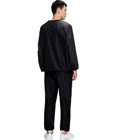 HOTSUIT Sauna Suit Men XX-Large Anti-Rip Sweat Suits for Gym Boxing Workouts - Black Jacket & Pants - Buy Online on SooperMarket.com