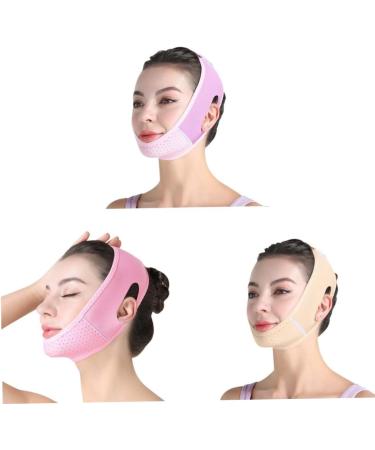 Chin Strap for Double Chin for Women Soft V Line Face Lifting Chin Strap Double Chin Reducer Slimming Face Mask Lifting Belt (Purple Pink) - Buy Online on SooperMarket.com