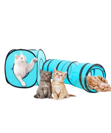 Pawise Cat Toys Cat Tunnel and Cat Cube Pop Up Collapsible Kitten Indoor Outdoor Toys (PopupplayTunnel)