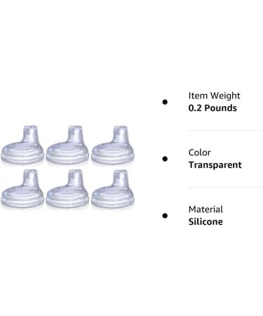 Nuby 6 Pack Replacement Silicone Spouts for No Spill Easy Grip Cup 6 Count - Best Pricing + Free Shipping - Buy Online on SooperMarket.com