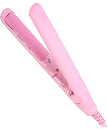 Mini Hair Straightener & Curler - Travel-Friendly Ceramic Plates in Green & Pink | Quick Styling & US Plug - Buy Online on SooperMarket.com