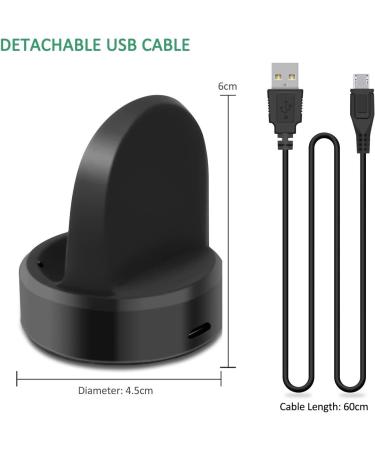Samsung Gear S3 Watch Charger  Gear S4 Gear S3 Gear S2 Wireless Qi Charging Cradle Dock for Samsung Gear S3 Classic/Frontier Smartwatch - Buy Online on SooperMarket.com