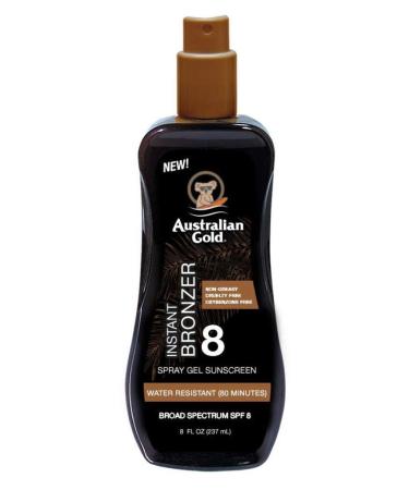 Australian Gold SPF 8 Spray Gel with Instant Bronzer 8oz (235ml) - Pack of 3 - Buy Online on SooperMarket.com