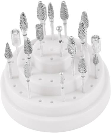 POPETPOP 1pc 48 Nails Drill Bits Nail Display Stand Nail Grinding Head Nail Drill Bits Holder Nail Drill Bits Stand Nail Drill Bit Container Nail Bit Holder White Organizer Manicure Size 1 White - Buy Online on SooperMarket.com