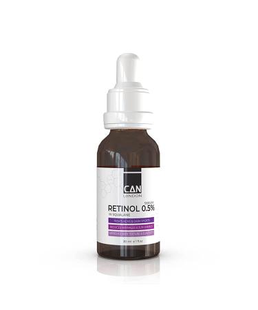 ican London Retinol 0.5% Serum Reducing Wrinkles Lines & Ageing on Face Under Eyes 30ml