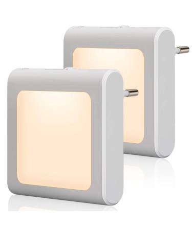Night light socket with twilight sensor emotionlite 2 pieces of brightness infinitely adjustable very well for children's room staircase bedroom kitchen orientation light warm white