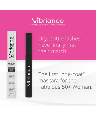 Vibriance Volumizing Mascara - Lift, Lengthen, and Moisturize | Easy Application, No Clumps, No Smudges | Water-Based Organic Ingredients | Black Mascara - Buy Online on SooperMarket.com