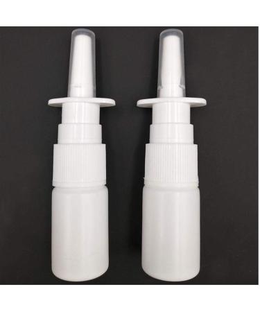Pinicecore 10ml White Empty Plastic Nasal Spray Bottles - 2 Pack Refillable Pump Spray for Salt Water Wash - Buy Online on SooperMarket.com