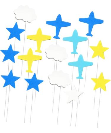 Warmhm 48 Pcs Decor Top Hat Cupcakes Plane Cake Toppers Cloud Cupcake Toppers The Clouds Insert Card Baby As Shownx3pcs mediumx3pcs - Buy Online on SooperMarket.com