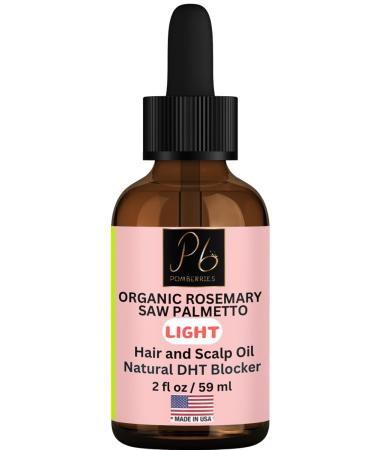 Organic Rosemary and Saw Palmetto Blend for Hair Growth - Nourishing Formula to Reduce Hair Loss Support Regrowth Thickness and Strength - 2 fl oz