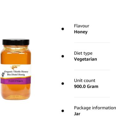900 g Organic Cardoon (Thistle Blossom) bee Honey Wild Thistle Meadows - Buy Online on SooperMarket.com