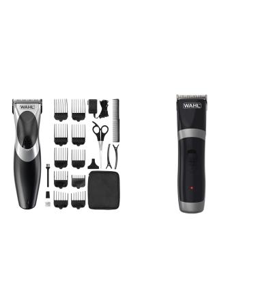 Wahl Clip N Rinse Cord/Cordless Hair Clipper Black & Cord/Cordless Hair Clipper Rechargeable Cordless Clippers Clipper Kit for Men Rinseable Blades Home Hair Cutting + Cordless Hair Clipper