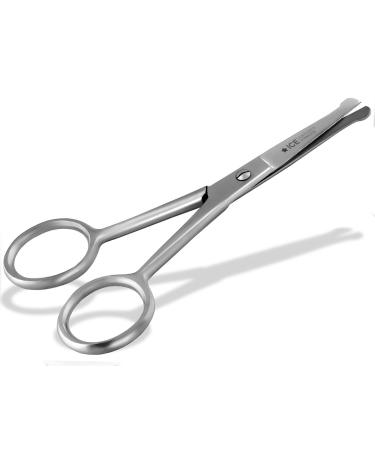 Beard scissors nose hair scissors with micro serration 10.5 cm with rounded ends