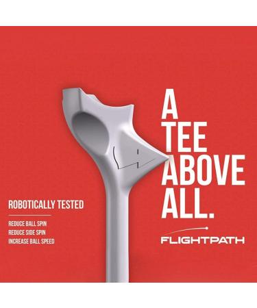 FLIGHTPATH Premium Golf Tees - Enhance Shot Distance & Precision | Durable Plastic Tees | Reduce Ball Spin | USGA Approved - Buy Online on SooperMarket.com