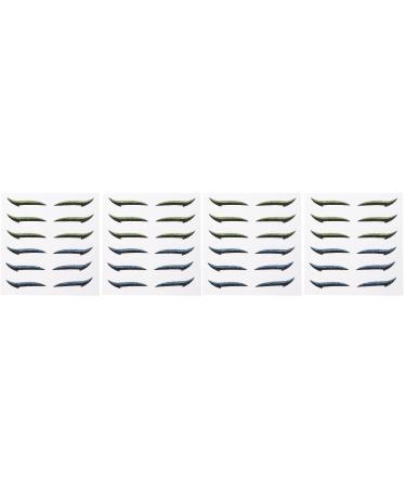 KALLORY 24 Pairs glitter eyeliner Self- adhesive Eye Line Strip Sticker reusable double eyelid tape single side eyelid decal eyeliner tape Glitter Eyelid Tape lip gloss Miss cosmetic 4X0.5cmx2pcs Assorted Color 1x2pcs