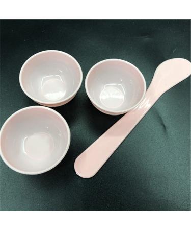 9 Pieces Mini Plastic Facial Mask Mixing Bowl Set - DIY Skincare Tool Kit with Stirring Spatula | Perfect for Home Beauty & Salon Use - Pink - Buy Online on SooperMarket.com