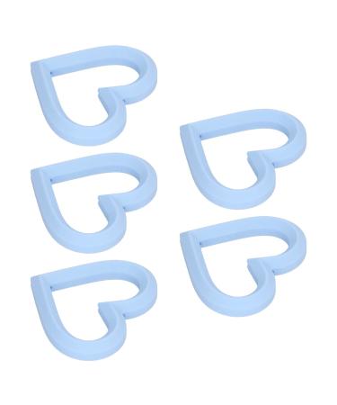 Teething toy baby teether heart-shaped high temperature resistance flexible easy to understand for children's room (light blue)