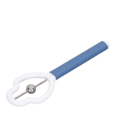 Tongue Tip Exerciser Safe Plastic Gourd Shaped Blue and White Metal Tongue Training Tool for Dysarthria for Children (Blue and White)