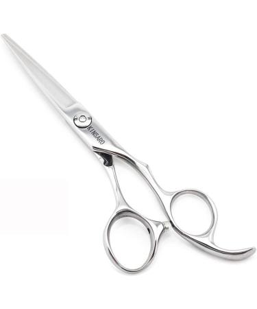 Kinsaro 5.5 Barber Scissors - Professional 440C Hair Cutting Shears with Silvery Convex Blades - Buy Online on SooperMarket.com