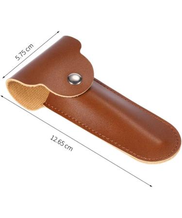 Premium PU Leather Travel Holder for Double Edge Safety Razor - Compact & Stylish Razor Case - Buy Online on SooperMarket.com