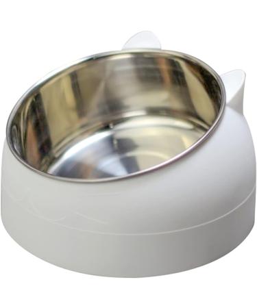2 Pack Stainless Steel Pet Cat Bowl Cat Food Bowl Cat Water Bowl (200 ml black+white) black+white 200 ml - Buy Online on SooperMarket.com