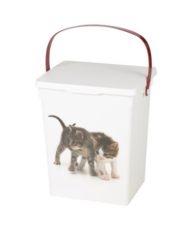 5 Litre Storage Box with Lid & Carry Handle Container for Animal Pet Cat Dry Food Treats