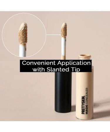 PS.PRETTYSKIN Magic Concealer #21 Ivory - Long-lasting Full Coverage Blemish Concealer (0.31oz) for Flawless Skin | Buy Internationally - Buy Online on SooperMarket.com