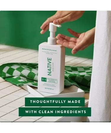 Native Scalp Refreshing 2-in-1 Shampoo & Conditioner | Sulfate & Paraben Free | Eucalyptus & Mint | 16.5 oz - Shop Internationally - Buy Online on SooperMarket.com