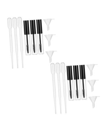 CANIGHT 2 Sets Mascara Tube Eyelash Wand Tube Eye Gloss Tube Empty Eyeliner Tubes Clear Bottle Plastic
