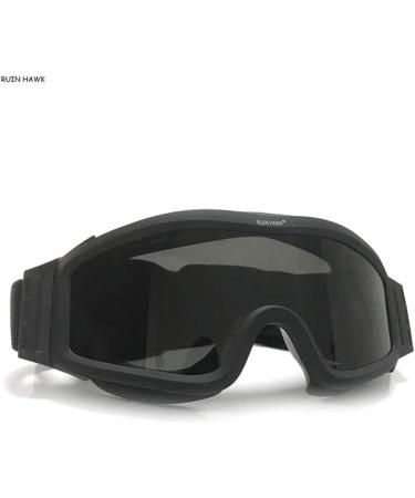 Fouos Military Airsoft Goggles - Tactical Safety Glasses with 3 Interchangeable Lenses and Anti-Fog Technology in Black - Buy Online on SooperMarket.com