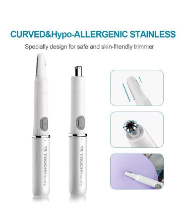 Nasal Hair Trimmer & Eyebrow Trimmer - Precision Touch Beauty Painless Nose Hair Cutter for Men & Women - AG-1458W (White) - Buy Online on SooperMarket.com
